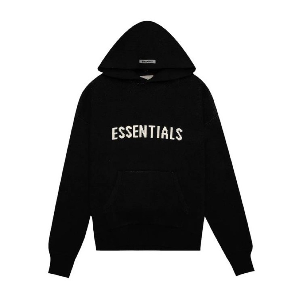 COPY - fear of god essentials knit hoodie ‘black’